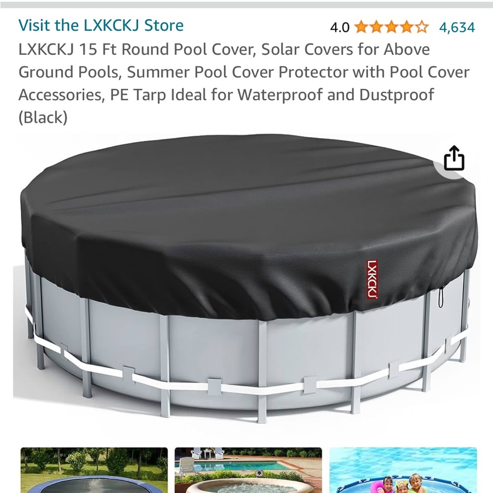 15’ Round Pool Cover (above ground pool)
